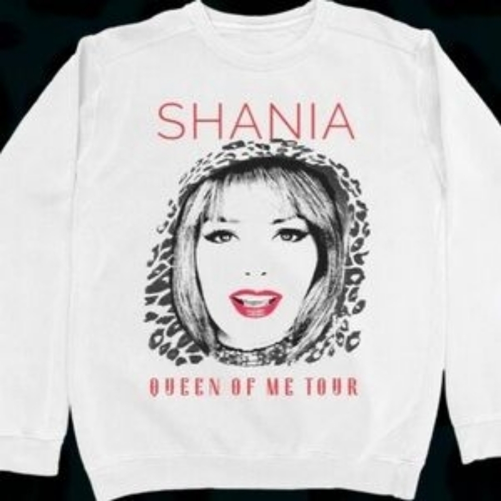 Shania Tour Graphic White Sweater